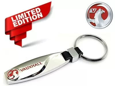 NEW ✅Vauxhall Car Logo Teardrop ✅Chrome ✅Metal Keyring Key Chain Fob Gift UK • £3.94