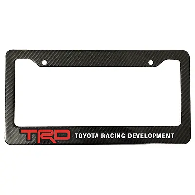 TRD Racing Toyota Carbon Fiber Metal License Plate Frame Car Truck SUV NEW US • $15.64