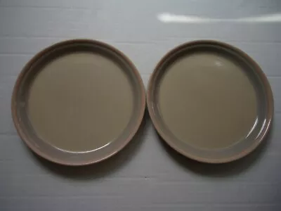 Lot/2 Mikasa Discovery Japan Stoneware-Aruba-Salad Plates 8  Beige/Gray/Peach • $27.99