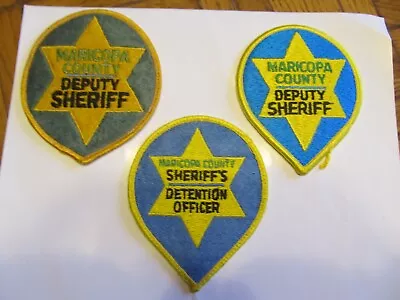 Arizona Maricopa Co Sheriff Patch Set Obsolete & Detention • $2