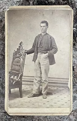 Original Partially Identified Civil War Soldier CDV Charles McKee Cincinnati OH • $15.50