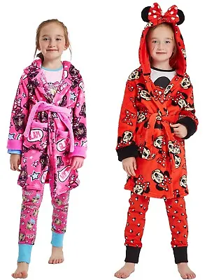 Girls LOL Minnie Mouse Dressing Gown Bathrobe Robe Nightwear 2-10 Years • £19.95