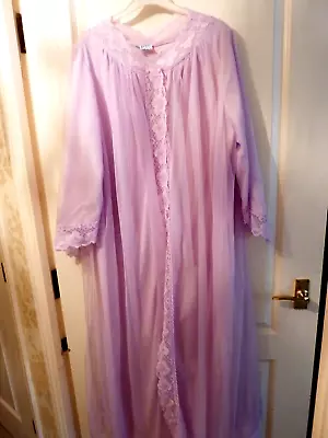 Very Pretty Vintage 1970's Negligee/dressing Gown Lux Lux Os Nylon • £19.99
