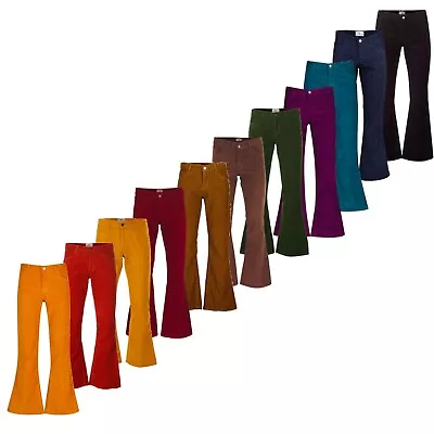 NEW MENS RETRO 60s 70s Cord CORDUROY FLARES FLARED TROUSERS Jeans KILLER MC296 • £44.50