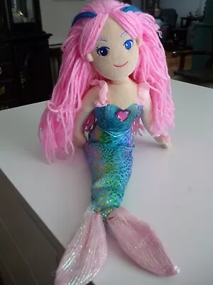 Aurora World Sea Sparkles Plush Mermaid Pink Hair 18” • $7.50