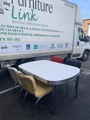 Retro Furniture 50s American Diner Restaurant Set Table And Chairs - 65473 • £100