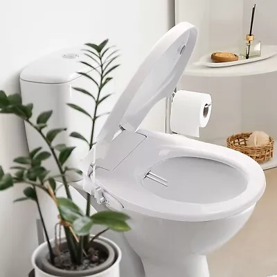 Non Electric Bidet Toilet Seat W/ Cover Bathroom Spray Water Wash • $82.95