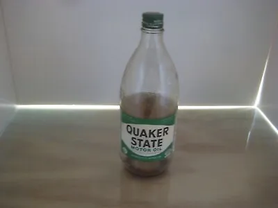 VINTAGE 1940'S QUAKER STATE 1 QT. Motor Oil Bottle • $22