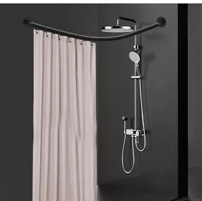 L-Shaped Bathroom Shower Curtain Rod Extendable Rod.  • $40.95