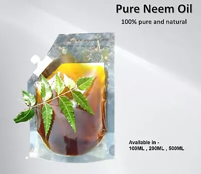 NEEM OIL 100% PURE AND NATURAL (100ml/200ml/500ml) - NATURAL ORGANIC GARDEN USE  • £4.98