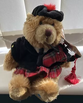 Keel Toys  Scottish Highland Piper Costume Plush Bear & Bagpipes Original Tags • £4.99