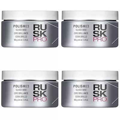 4 Pack!!! Rusk Pro Polish 03 Gloss Hair Wax 3.4 Oz Weightless Shine Control Hold • $37