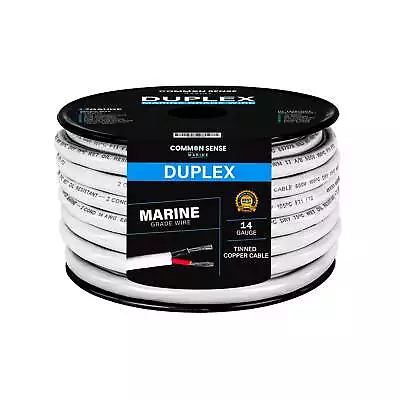 14/2 Duplex Round Marine Wire - Red/Black - 100 Feet -  UL 1426 - USA • $87.46