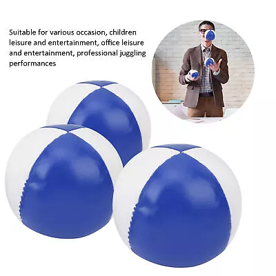 3Pcs PU Leather Juggling Balls Indoor Leisure Portable Performance Practice DMS • $26.29