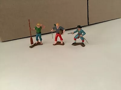 Warriors Of The World Pirates By Marx Plastic Figures Vintage Lot Of 3 • $18