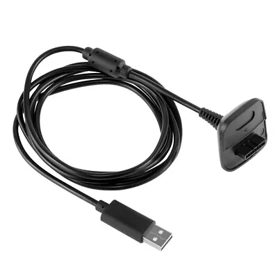 For Xbox 360 Black Wireless Controller USB Charging Cable Replacement Charger • $7.29