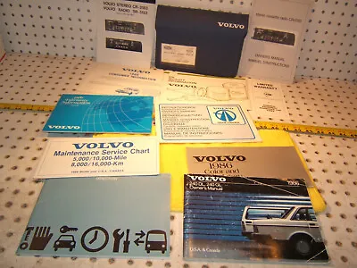 Volvo 1986 240 GL DL Owners's OEM 1 Set Of 11 Manuals/Papers & Blue OEM 1 Pouch • $239