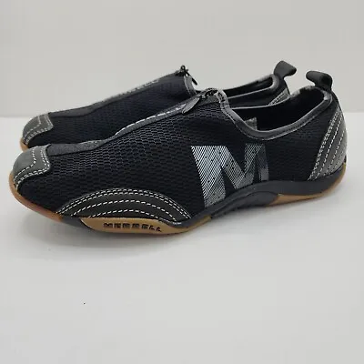 Merrell Barrado Black Mesh Zip-Up Minimalist Athletic Shoes Women Size 8 • $29.95