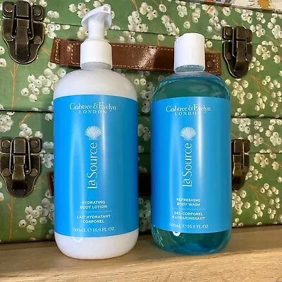 £39.95 • Buy Crabtree And Evelyn La Source Hydrating Body Lotion And Body Wash 500ml Sizes