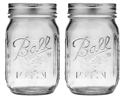 Glass 389579 Pint Regular Mouth Mason 2 Count (Pack Of 1) Clear • $14.79