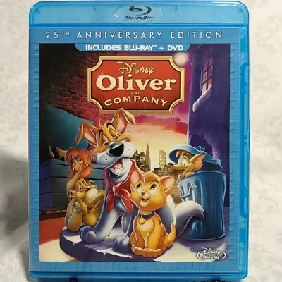Oliver And Company 1988 (Blu-ray/DVD Combo Disney 2013) Animation SWB Combined S • $5.94