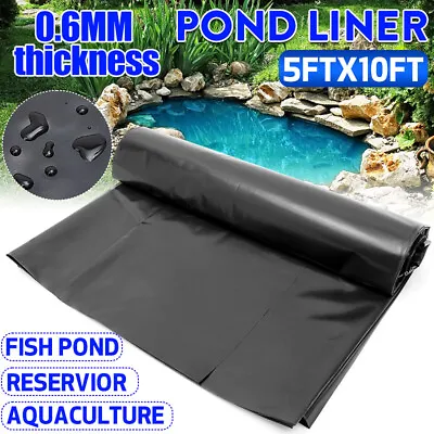£8.32 • Buy 5FT X 10FT Fish Pond Liners Strong Garden Pool HDPE Landscaping Reinforced Liner