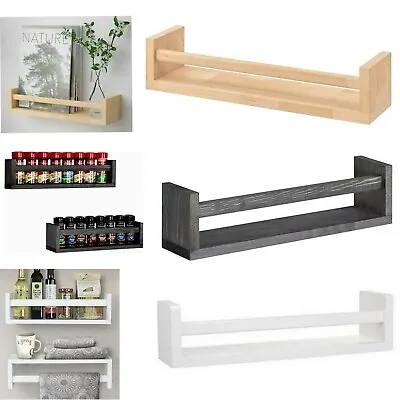 U Shape Spice Herb Jar Rack Shelf Bookcase Wall Mount Ikea Shelf Display Storage • £9.90