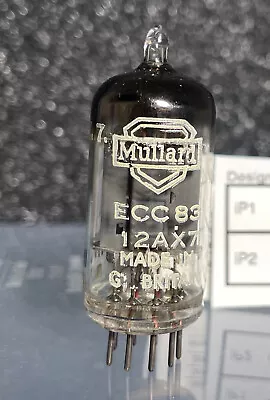 Mullard ECC83 / 12AX7 MC1 B7G #279 Dual Triode Tube Vintage Rare • $350