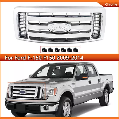 Front Grille Grill Chrome For 2009-14 Ford F-150 F150 XLT Replace For FO1200511 • $154.46