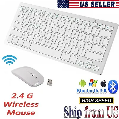 Wireless Bluetooth Keyboard Optical Mouse For PC Laptop Computer Smartphone US • $10.99