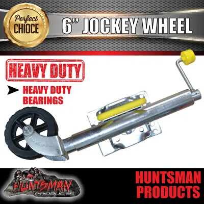 6  Jockey Wheel Swing Up. 500kg Solid Wheel Caravan Boat Trailer Fully Greasable • $74