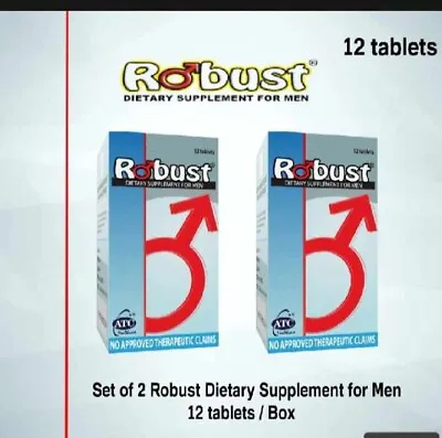 Robust (24 Tablets) 2 Bottles Of 12 Dietary Supplement Enhance Erection Stamina • $90.44