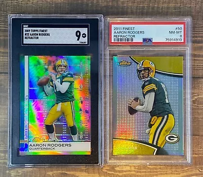 2009 And 2011 Topps Finest Aaron Rodgers Refractor Graded Lot • $0.99