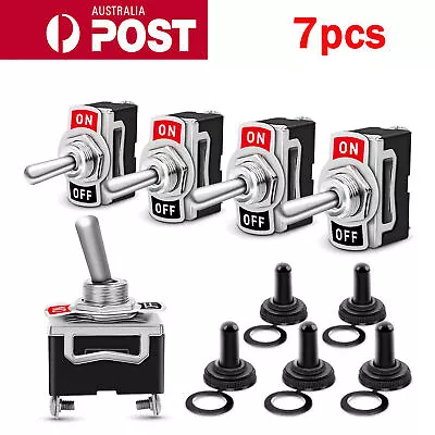 $11.99 • Buy 7x Toggle Switch 12V ON OFF Car Flick Dash Light Marine 12 Volt Switches Boat