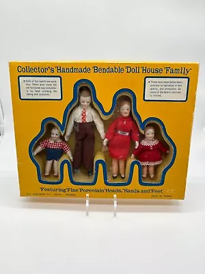 Vintage Collector's Handmade Bendable Doll House Family IOB Toy Schackman • $32.95