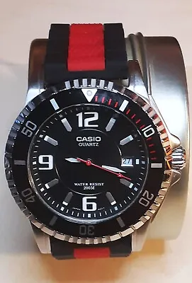 Vintage Casio Mtd-1053 Divers Style Analog 200mtr 20atm Watch - New Strap + Batt • £74.99