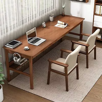 63  Solid Wood Desk Modern Wide Double Home Office Computer Workstation Writing • $699.97