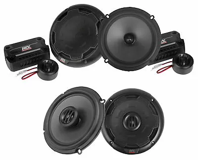 Pair MTX THUNDER61 6.5  360w Car Component Speakers+Pair 6.5  Coaxial Speakers • $319.90