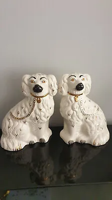 Pair Of Vintage Staffordshire Ceramic Spaniel Mantle Dogs 1378-4 Beswick 60s • £110