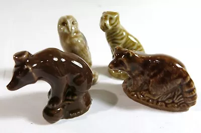 Set Of 4 Wade Figurines — Raccoon Circus Bear Owl And Tiger • $8.50