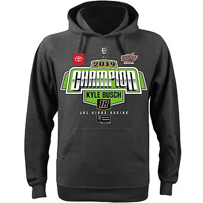 Kyle Busch CFS #18 Monster Energy Series 2019 Champion Hoodie FREE SHIP • $44.99