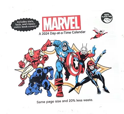 2024 Marvel  History Of Marvel Day-at-a-Time Box Calendar Desktop Page A Day • $3.50