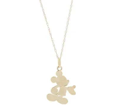 QVC Mickey's 90th Birthday Solid 14K Gold Pendant With 18  Chain Necklace • $129.99