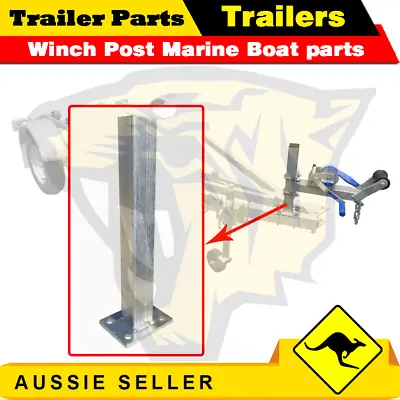 Superior Galvanised Boat Trailer Winch Post 50x50x400mm Suit JetSki And Tinnies • $65