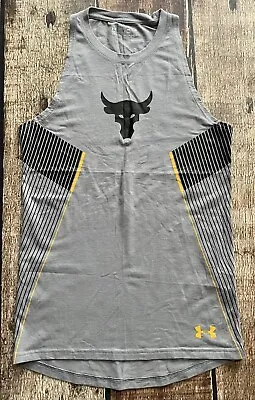 Under Armour Heatgear Fitted Tank Top The Rock Project Mens Small Excellent • $19.99