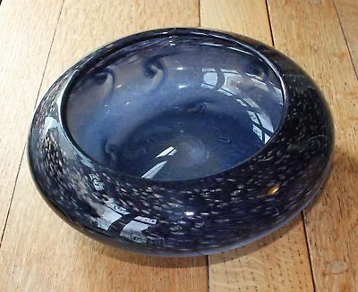 Large Strathearn Marked Swirl Bowl With Aventurine Vasart Monart 23cm Diameter • £25