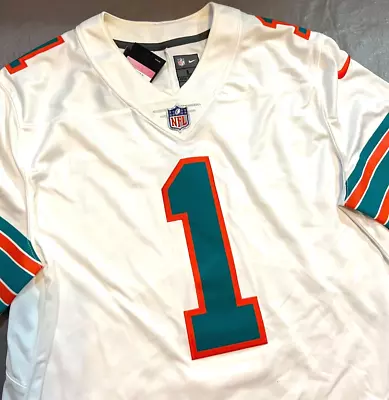 New Nike Tua Tagovailoa Miami Dolphins NFL Limited Throwback Jersey Sz L $150 • $125.99