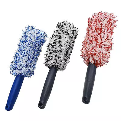 Long Handle Car Wheel Cleaning Plush Brush Soft Auto Cleaning Tire Scrub Brush • $17.57