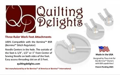 Quilting Delights Ruler Work Foot Compatible With Bernina BSR • $99