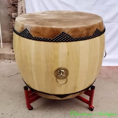 $188 • Buy Koryo War Drum Japanese Nakano Taiko Wadaiko Nihon Drum Temple Drum + Base #0418
